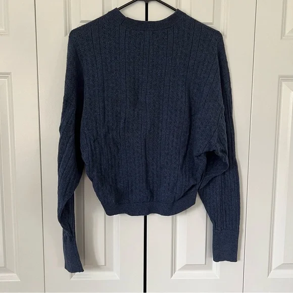 James Street Co Eyelet Raglan Sweater Top - Picture 5 of 6